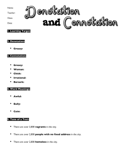 Connotation Lesson Notes