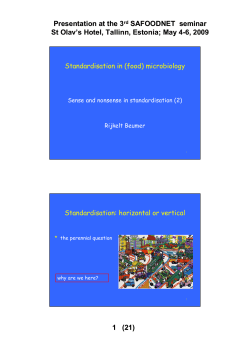 International (microbiological) standardization