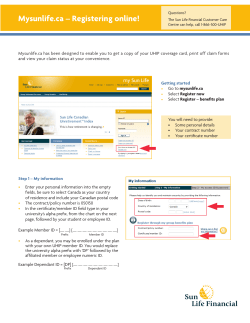 Mysunlife.ca &ndash; Registering online!