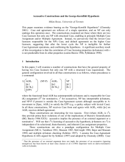 Accusative Constructions and the George