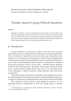 Timidity Against Coping Difficult Situations - EUH-E
