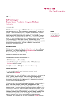 CellNetAnalyzer - Max-Planck