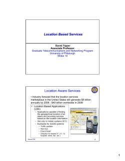 Location Based Services - University of Pittsburgh