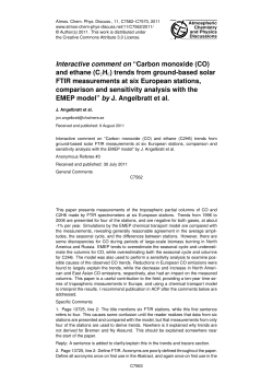 Interactive comment on &ldquo;Carbon monoxide (CO) and ethane (C2H6
