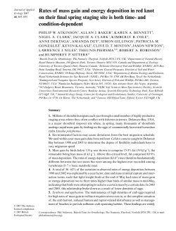 Rates of mass gain and energy deposition in red knot on their final