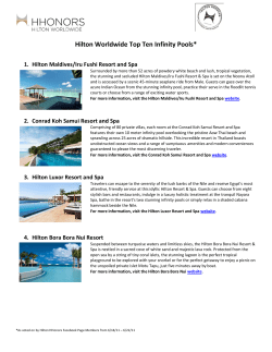 Hilton Worldwide Top Ten Infinity Pools*