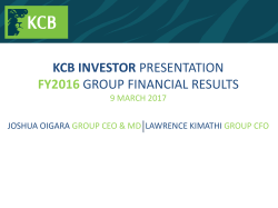 2016 Full Year Investor Presentation