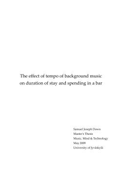 The effect of tempo of background music on duration of stay and