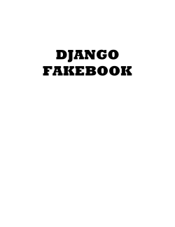 DJANGO FAKEBOOK