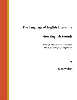The Language of English Literature How English Sounds