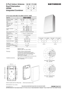 80010882 2-Port Indoor Antenna Dual Polarization HPBW