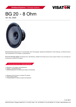 BG 20 - 8 Ohm