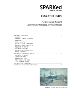 EDUCATOR GUIDE Artist: Doug Rickard Discipline: Photography
