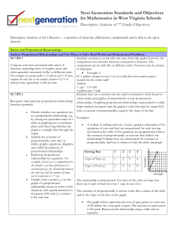 Next Generation Standards and Objectives for Mathematics