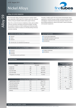 Nickel - Alloy 59 - Approved Business
