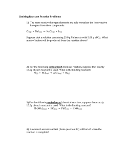 Limiting Reactant Practice Problems