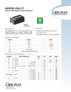 MSWSE-050-17 Silicon PIN Diode Switch Element