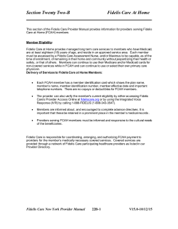 Section Twenty Two-B Fidelis Care At Home