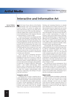 Artful media - interactive and informative art