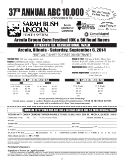 ABC race flyer 2005 - Arcola Chamber of Commerce