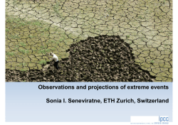 Observations and projections of extreme events Sonia I. Seneviratne