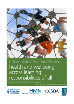 Health and wellbeing across learning: Experiences and outcomes