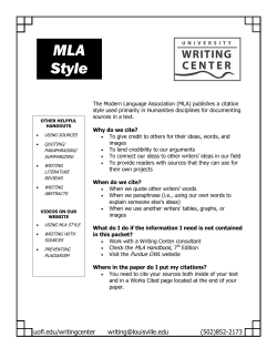 MLA Style