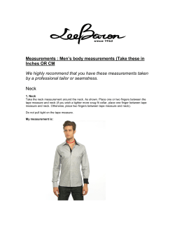 Mens body measurements