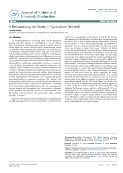 Is Reexamining the Roots of Agriculture Needed? - e