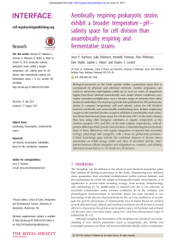 1 - Journal of The Royal Society Interface