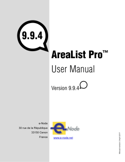AreaList Pro manual - e-Node