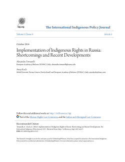 Implementation of Indigenous Rights in Russia