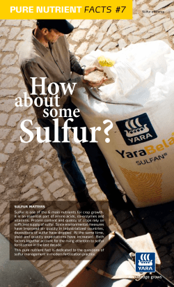 Sulfur Efficiency