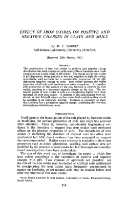 effect of iron oxides on positive and negative