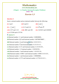 Number Systems - Tiwari Academy