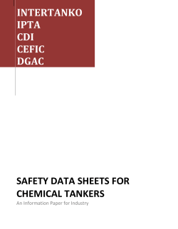 Material Safety Data Sheets for Chemical Tankers