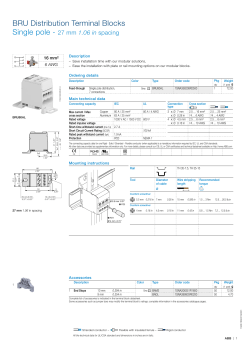 BRU Distribution Terminal Blocks Single pole