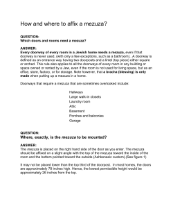 How and where to affix a mezuza?