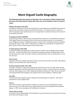 Mont Orgueil Castle biography