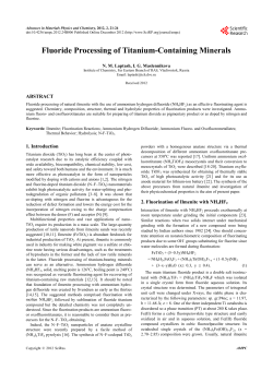 Fluoride Processing of Titanium-Containing Minerals