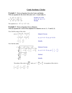 Conic Sections (Circles)