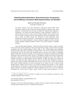 Rethinking Banal Nationalism - International Journal of