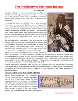 The Prehistory of the Pecos Indians