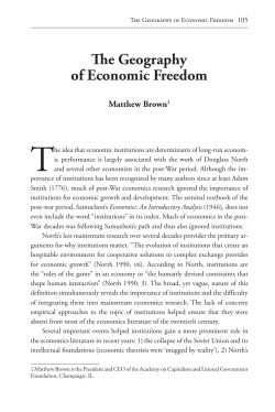 The Geography of Economic Freedom