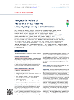 Prognostic Value of Fractional&euro;Flow&euro;Reserve
