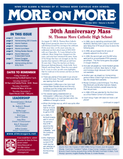 30th Anniversary Mass - St. Thomas More Catholic High School