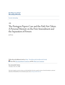 The Pentagon Papers Case and the Path Not Taken