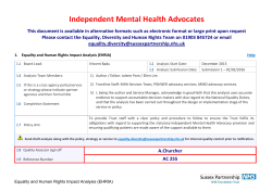 Equality and Human Rights Impact Assessment