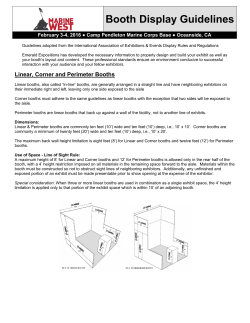 Booth Display Guidelines