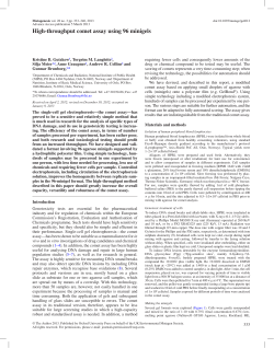 High-throughput comet assay using 96 minigels